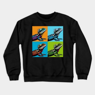 Australian Water Dragon Pop Art - Cool Lizard Crewneck Sweatshirt